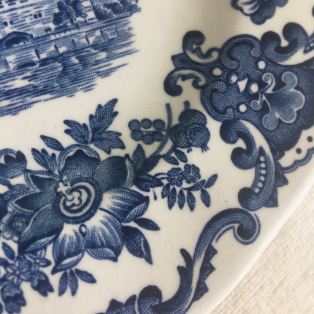 6” VINTAGE LONDON plate by wedgewood <blue/white> - Picture 2 of 3